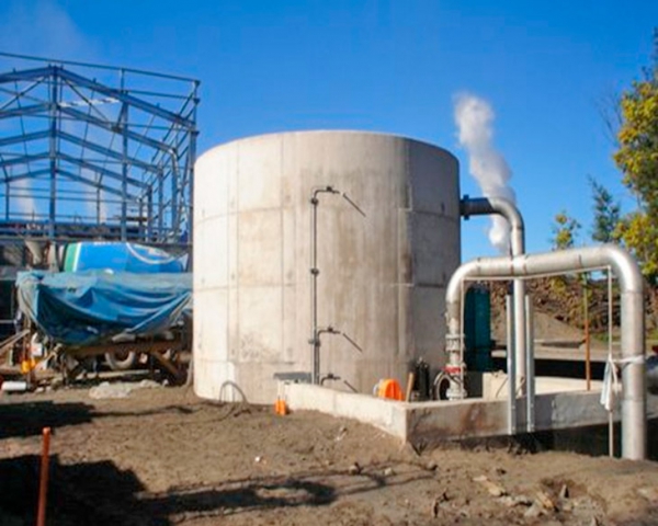 Fundaciones, Estanque de hormigón, Bombas  y Piping